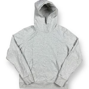 Lululemon heather pullover hoodie thumb holders gray 10